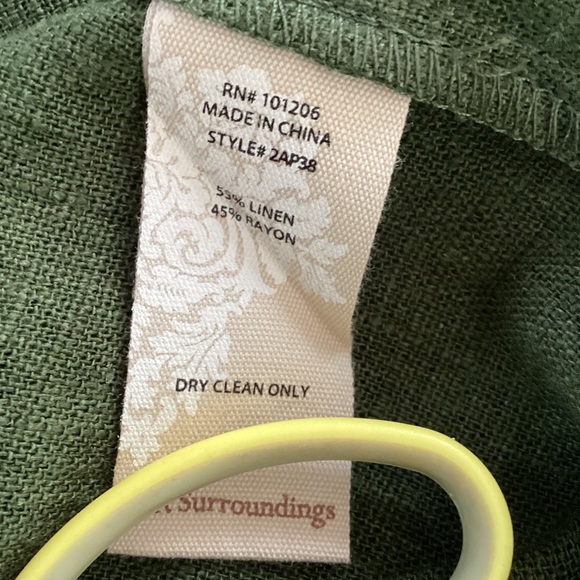 Soft Surroundings Emelia Dress Cold Shoulder Linen Blend Size Medium - Picture 8 of 9